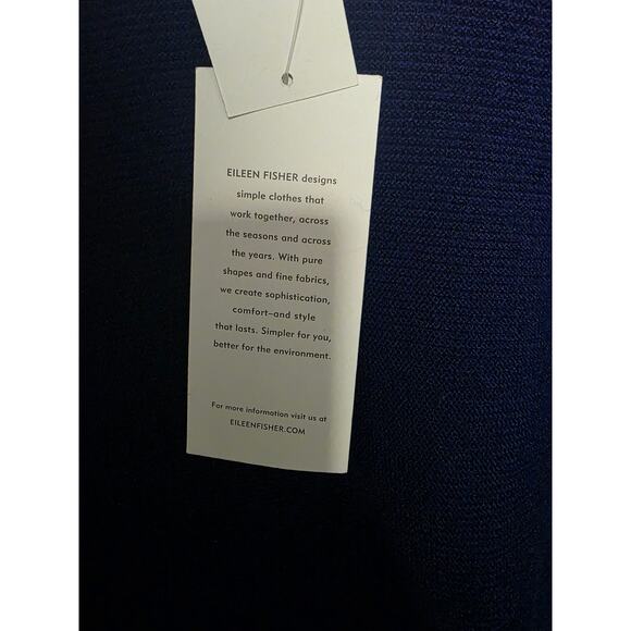 NWT Eileen Fisher Merino Wool Sweaterdress XL Blue Cozy Luxe Teacher Dress Fall - Picture 3 of 10